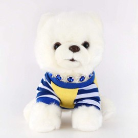 Dogs Kingdom Pet Dog Cat Crystal Collar Bling Rhinestones Party Princess Necklace Adjustable Necklace Accessories,Dark Blue,L:12-14" Neck