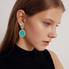 Metmolley Large Colorful Simulated Gemstone Crystal CZ Dangle Earrings for