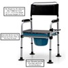 Bedside Commode Folding Toilet Chair Shower Chair with Tissue Holder