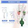 60Pcs Keyring Making Kit with Lobster Clasps and Eyelet Screws,