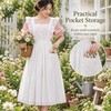 Women's Lace Bib Apron for Cooking – Ruffled Cotton-Polyester Pinafore