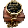 Rimsha Brass Compass Gift for Grandson Engraved Quote, Memory Present