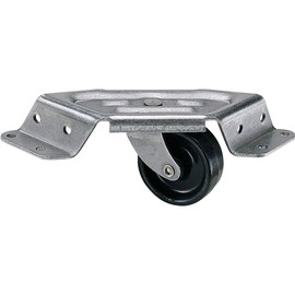 Corner Casters Set of 4 Heavy Duty Wheels - Black Phenolic Thermo Plastic Wheels w/ Steel Bracket – Pneumatic Caster Wheels for Furniture Cabinet, Trolley, & More – Easy to Install Swivel Casters