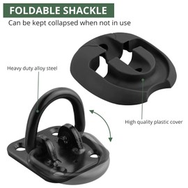 EYPINS Security Ground Anchor, Heavy Duty Alloy Steel Anti-Theft Floor Wall Anchor Lock for Motorcycle, Bicycle, Scooter, Chain Lock,Outdoor Indoor Concrete Brick Surfaces Installed