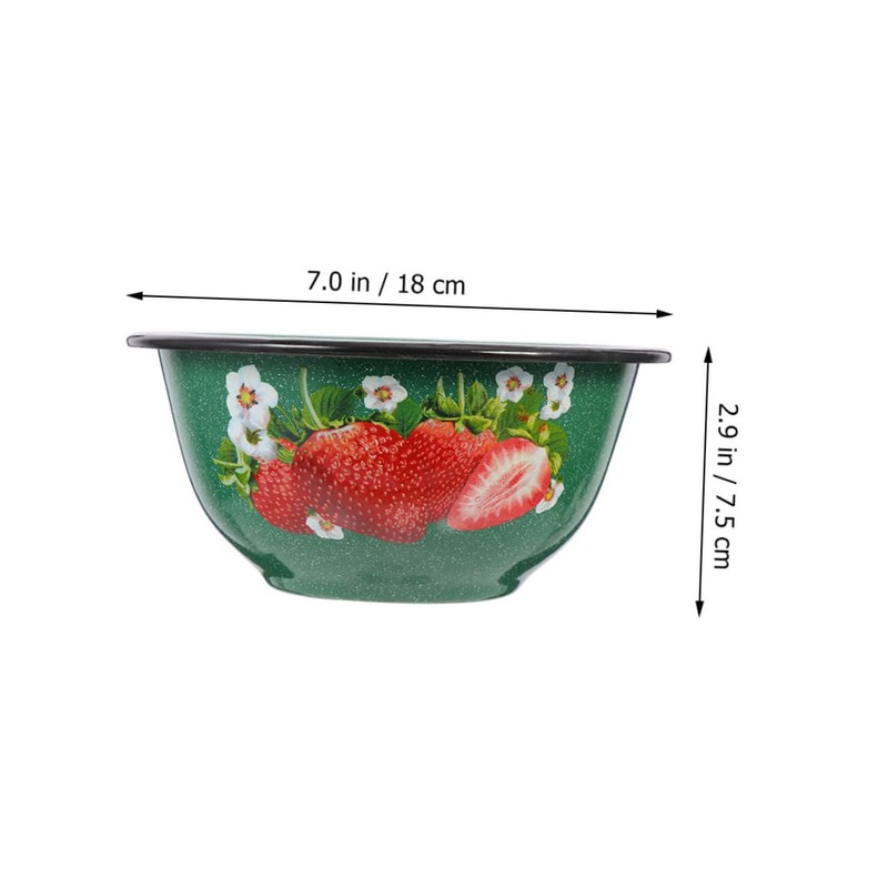 Mikinona Enamel Mixing Basin Sturdy Enamel Soup Bowl for Kitchen