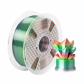 Silk Rainbow PLA Filament 1.75 mm 3D Printer Filament 1KG 2.2LBS Shiny Silky Shine PLA 3D Printing Materials Multicolor Rainbow PLA Filament 1.75mm Metallic Gradient 3D Printing Filament HZST3D