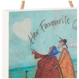 Sam Toft EMB10804 Multi Coloured 20 x 20cm Wooden Wall Art, Multi-Colour, 20 x 20 cm