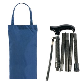 PC03 Ultra Lightweight 200g All Carbon Compact 22cm Folding Walking Cane/Black