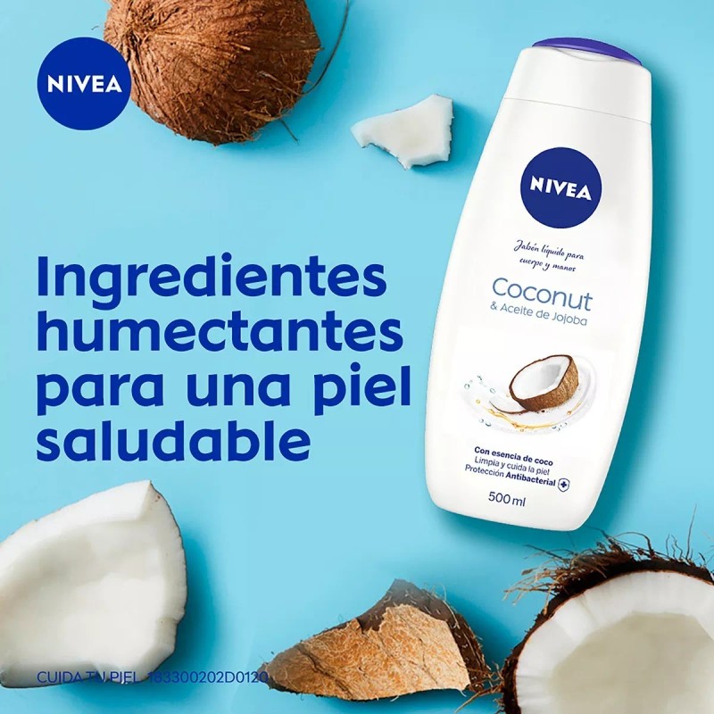 Nivea Jabón Líquido Corporal Nivea Men Coconut Hidratante 500ml