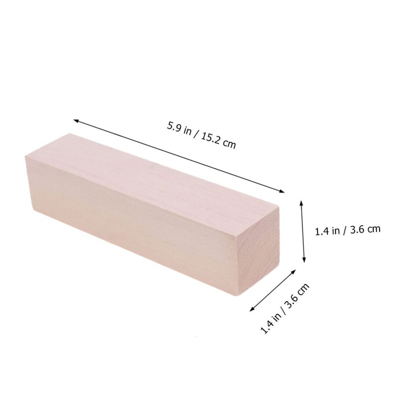 jojofuny DIY Handmade Small Wooden Block Craft Natural Basswood Plank