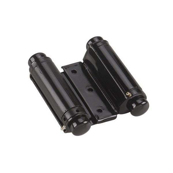 Richelieu Hardware 810FBB Onward Double Action Spring Hinge, 3-3/4 in (95 mm), Black, (2 Pack)