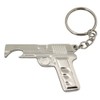 Island Dogs Gun Bottle Opener Keychain, Silver