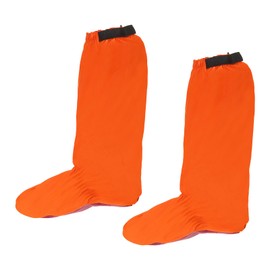 PATIKIL Waterproof Shoe Covers, Zipper Rain Shoe Cover Snow Boot Covers Protective Overshoes for Outdoor Activities, S, Orange