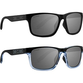 2 Pairs Epoch Delta Golf Sport Riding Sunglasses Black Frame with Smoke Polarized Lens, Blue/Black Frame with Smoke Lens