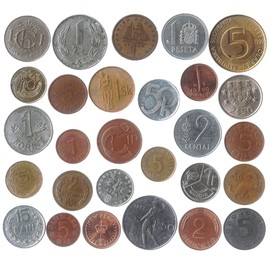 Lot of 28 Different Coins from Each European Union Country (Pre-Euro Collection). Collectible Coins, Old Coins for Your Coin Album, Coin Bank or Coin Holders