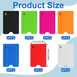 10Pcs RFID Blocking Sleeves Colorful Credit Card Protector Cover Travel Anti-Theft Credit Card Holder RFID Blocker Fits Bags & Purses, 3.5 x 2.4 inch