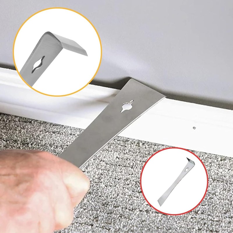 Taicols 2-Piece Flat Pry Bar Kit, Stainless Steel Pry Bar