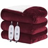 HYLEORY Heated Throw Blanket Flannel Electric Blanket Throw with 4