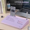TOWON Small Compact Glass Desktop Whiteboard with Storage – 12