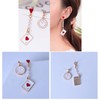 Sttiafay Asymmetrical Stud Earrings for Girls Cute Card Watch Dangle