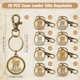 Landical Team Thank You Gifts Bulk Employee Appreciation Keychains for Team Staff Best Team Gifts