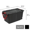 Unbranded Wheeled Extra Large Storage Bin Set of 2 Heavy