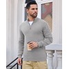 EKLENTSON Mens Quarter Zip Pullover Sweater Casual Knit Fleece Thermal