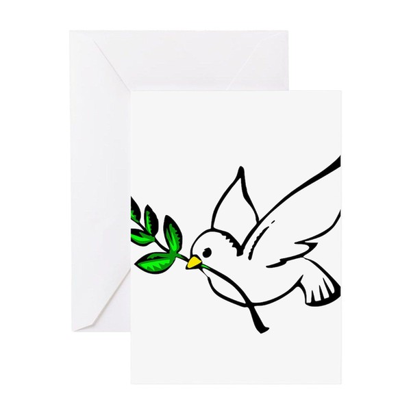 CafePress Peace Greeting Cards Folded Greeting Card Matte