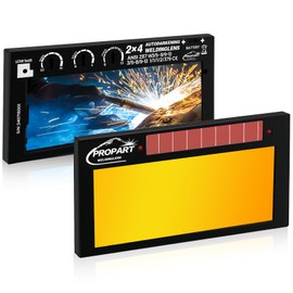 2×4.25 Auto Darkening Welding Lens - Shade 5-13 Adjustability | Blue Puddle Welding Lens | Ideal for Pancake & Pipeliner Welding Hoods | Welding Lens 2×4 1/4 (Gold)