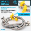 Klabb Sink Faucet Water Line Kit, 32" Flexible Braided Connector