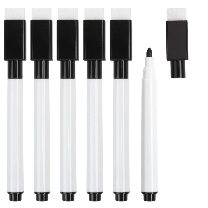 SULOLI Whiteboard Pens,20PCS Black Small Dry Wipe Whiteboard Marker Pens