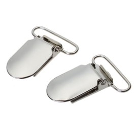 SAFIGLE 75pcs Metal Pacifier Clips for Silver Suspender Holders for Bibs and Toys Design Protective Insert for Craft Projects and Teething Toys