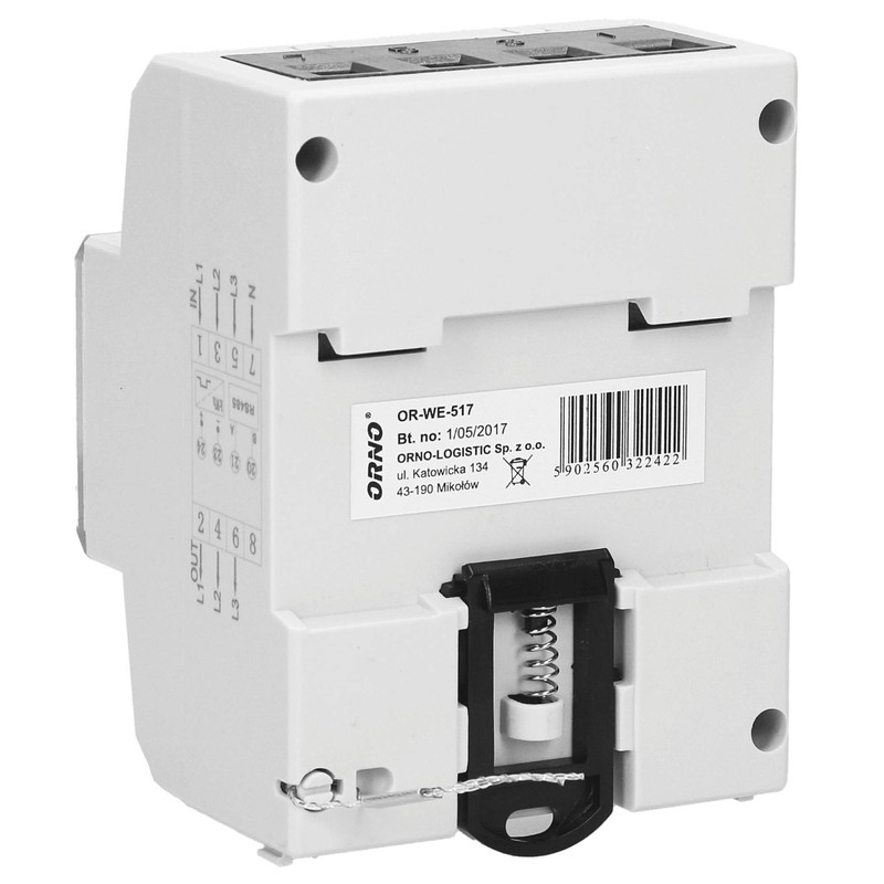 ORNO OR-WE-517 Multi-Tariff Two-Way Electricity Meter, DIN Rail, 3-Phase Display