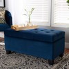Baxton Studio Ottomans, Navy Blue/Black