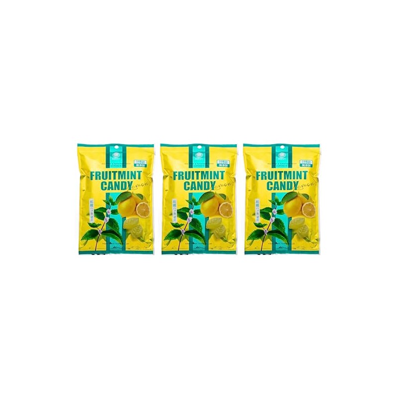 Kitami Hakka Tsusho Fruit Mint Candy Lemon Flavor 3 Bag