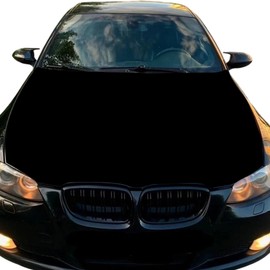 Solid Black Car Hood Cover Durable Weatherproof Universal Fit Car Cover for All Seasons Protection Custom Fit for Cars Trucks SUVs (Black)