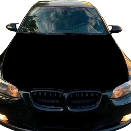 Solid Black Car Hood Cover Durable Weatherproof Universal Fit Car Cover for All Seasons Protection Custom Fit for Cars Trucks SUVs (Black)