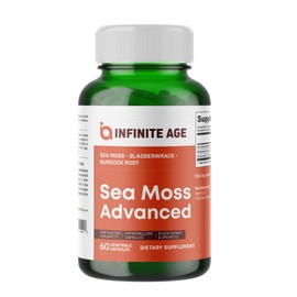 INFINITE AGE 1250mg Sea Moss Advanced Superfood Capsules, 60 Count