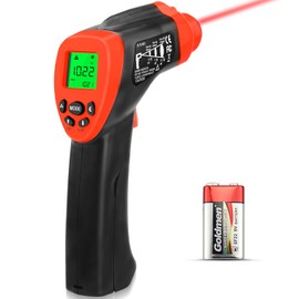 SURLABA Infrared Thermometer Gun, DS=16:1 Laser Heat Temperature Gun for Cooking, Pizza Oven, HVAC Engine, Laser Temperature Gun with Adjustable Emissivity & Max-Min Measure, Measure -58°F to 1292°F