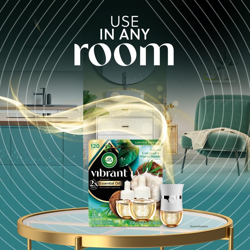 AIR WICK Scented Oil - Vibrant Refill Island Coconut &