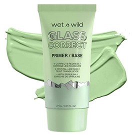Primer Facial Corrector de Color, Neutraliza Rojeces, Acabado Luminoso tipo Cristal, Prepara la Piel para Maquillaje, Efecto Glow Natural, Textura... 