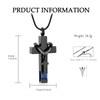 Cross Urn Necklace for Men Women Stainless Steel Memorial Cremation