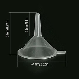 OSTTRPO Mini Funnel 10-Pack, 2.16-Inch Clear Plastic Funnel for Filling Bottles, Perfect for Essential Oils, Perfume, Science Lab, Sand Art, Baby Oil, Flask, and Fine-Line Applicators