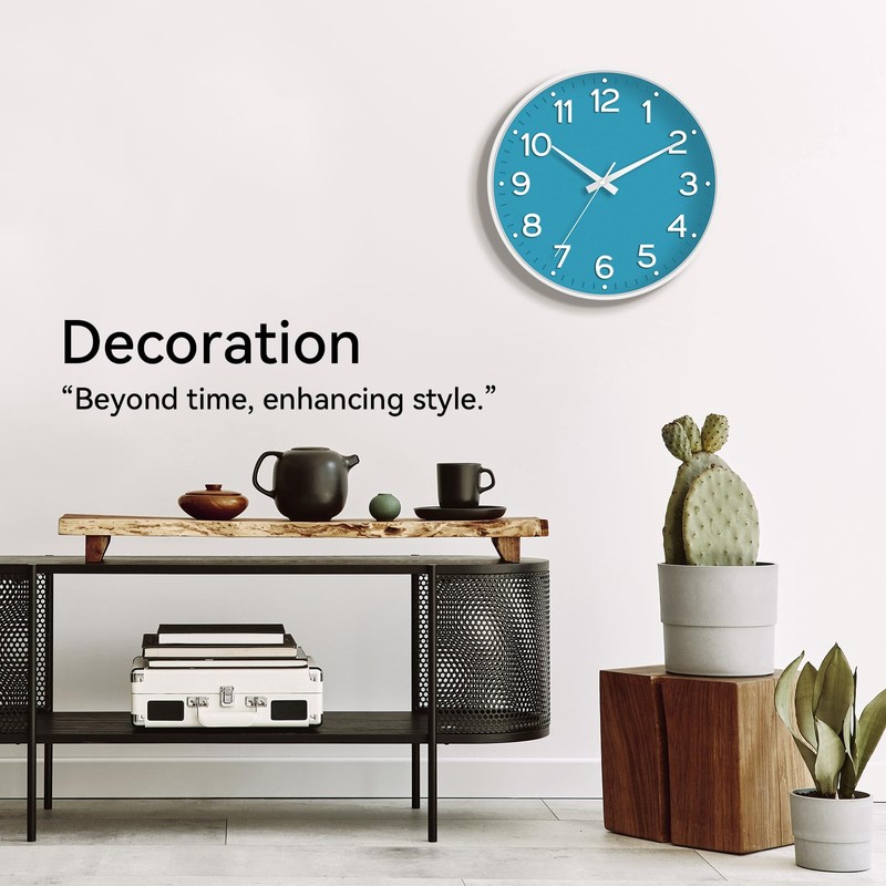 Roymnie Wall Clock, 10 Inch Silent Wall Clocks Battery Operated-Modern