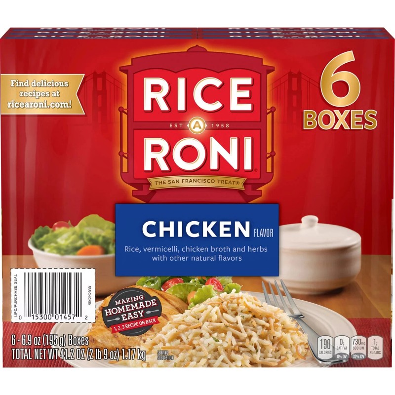 Rice-A-Roni Rice & Vermicelli Mix, Chicken, 6.09oz., 6ct.