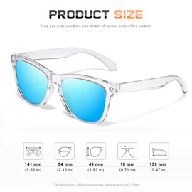 DANAMY Sunglasses Womens Polarized Sunglasses for Women Trendy Designer Mirrored Sunglasses UV400 Protection Sun Glasses