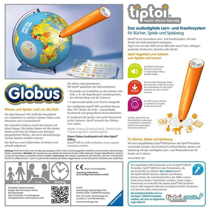 Ravensburger tiptoi 00787 - 3D Puzzle: Interactive Globe 17