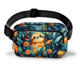Sloth Fanny Pack for Women Casual Belt Bag Fashion Waist Pack with Adjustable Strap Traveling