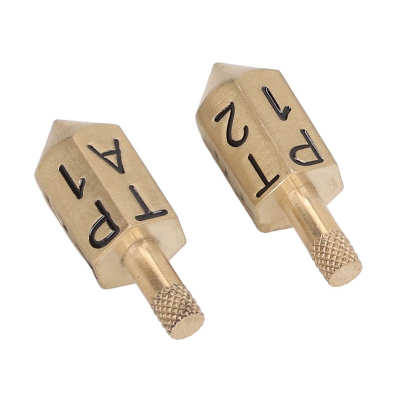 2PCS 6 Sides Rotary Dice with Shank Solid Metal Gyroscope