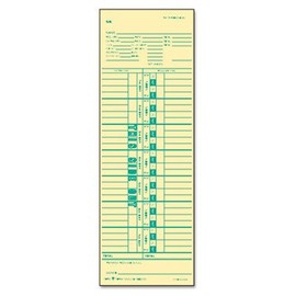 Time Card for Cincinnati/Simplex, Weekly, 3 1/2 x 10 1/2, 500/Box